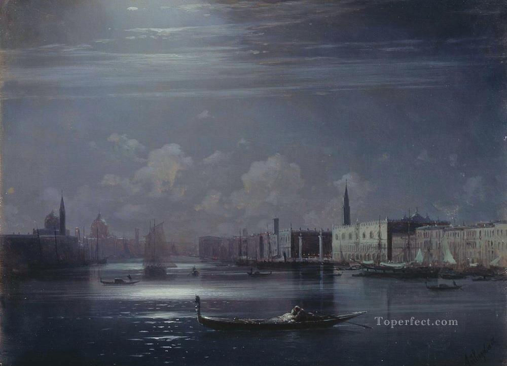 paisaje nocturno venecia romántico Ivan Aivazovsky ruso Pintura al óleo